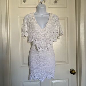Elegant White Lace Dress
